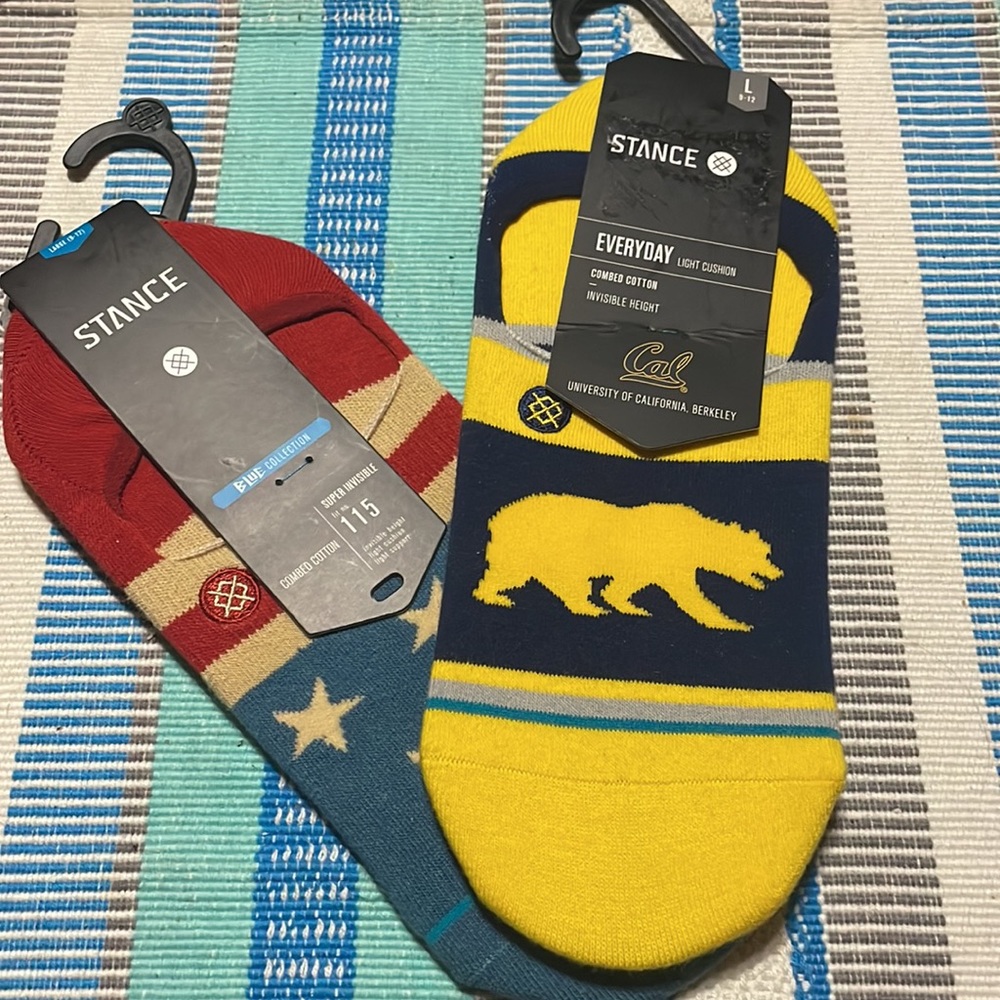 Lot of Stance mens socks size large 9-12 Cal Berkeley & blue collection NWT